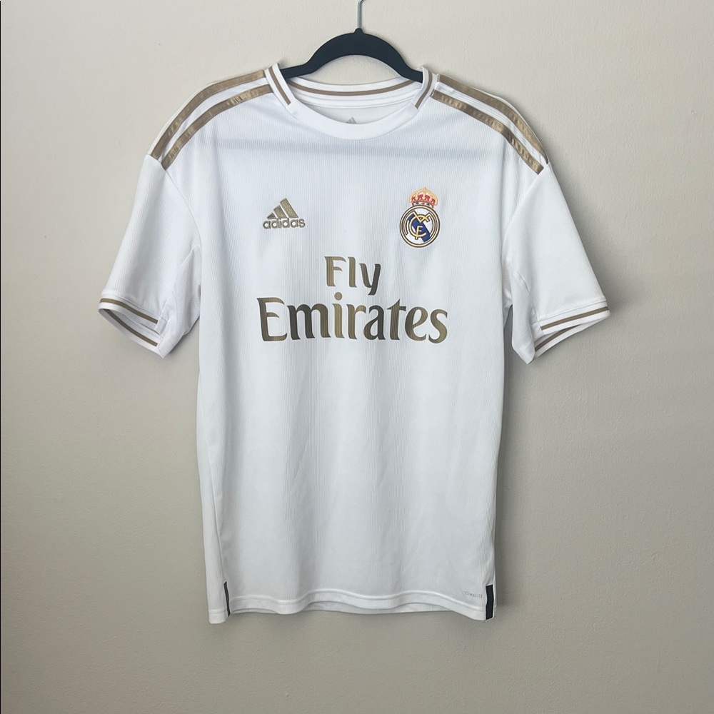 Adidas White and Gold Soccer Jersey